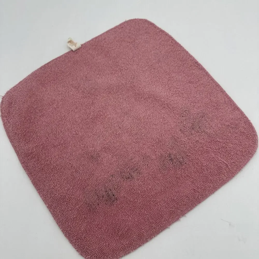 Vintage Cannon 2 Bath Towels 1 Wash Cloth Pink Floral 23